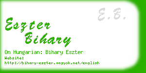 eszter bihary business card